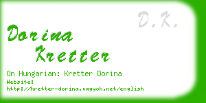 dorina kretter business card